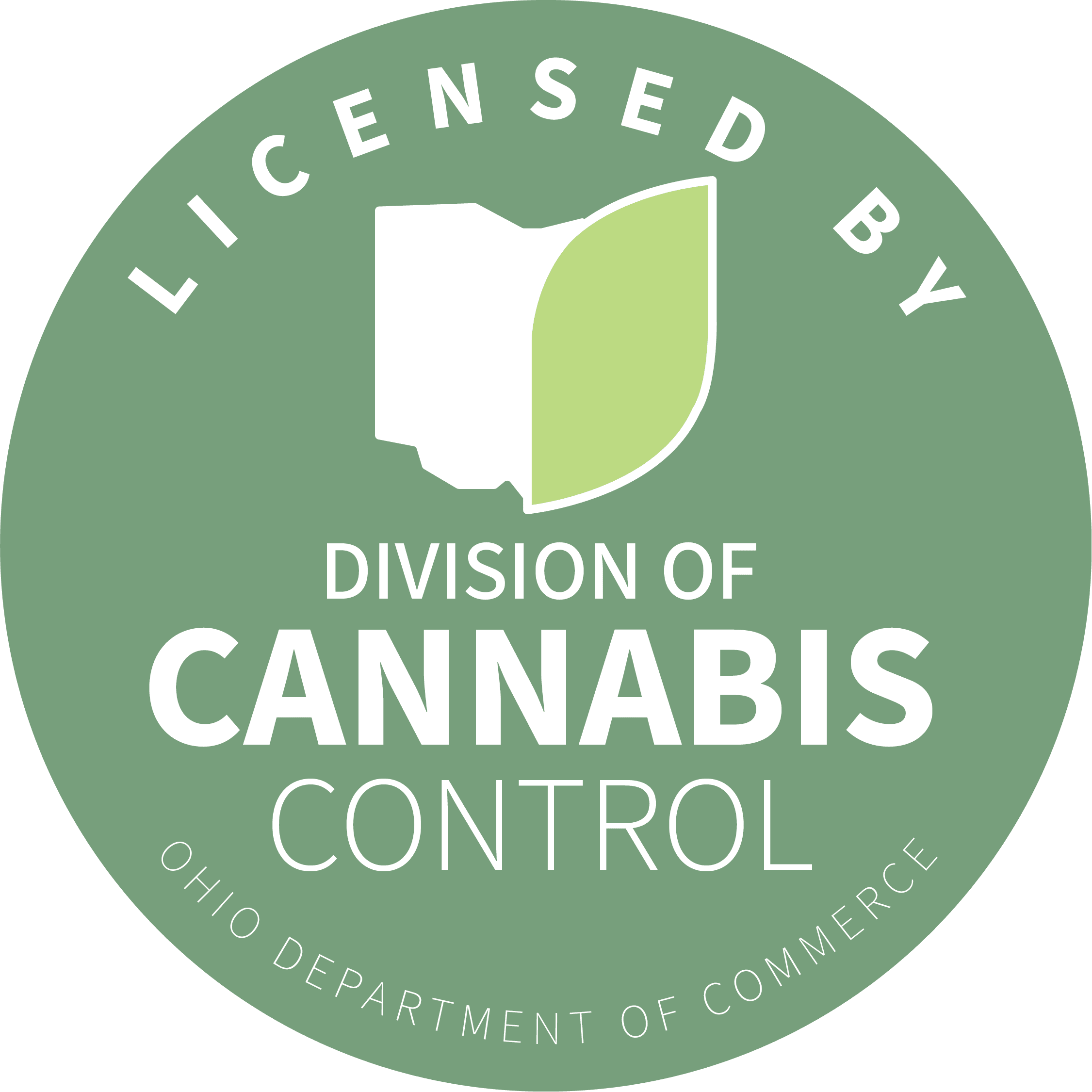 Licensed by the Ohio Division of Cannabis Control, Ohio Department of Commerce